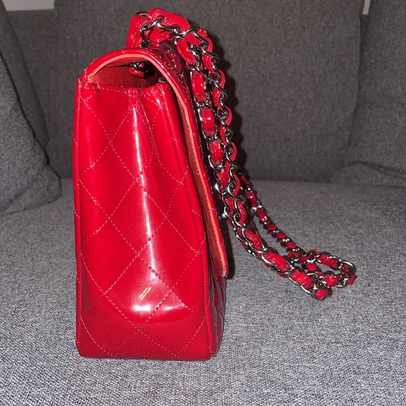 Authentic Chanel patent jumbo single flap bag - Picture 4 of 15